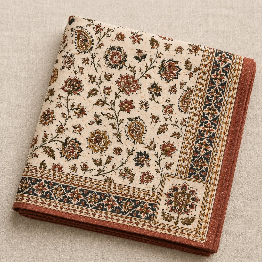 Haveli Paisley Lattice Medallion Cotton Napkin Set - Main View